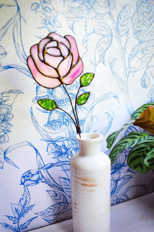 Pink Rose Stem